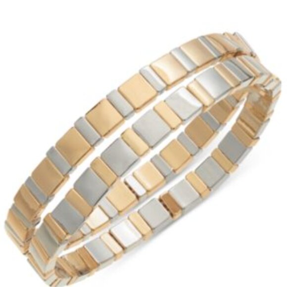 2-Pc. Set Beaded Stretch Brace Two Tone - Picture 1 of 2